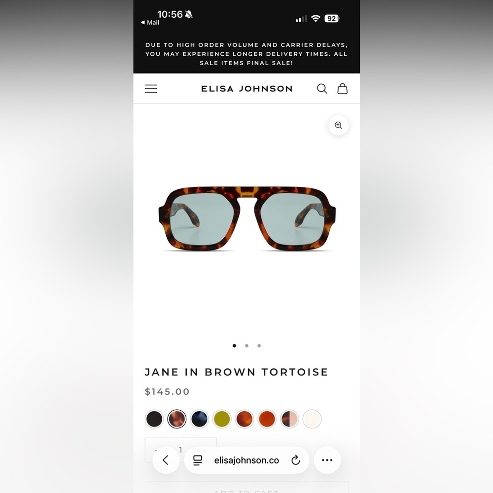 Jane Tortoise Brown Sunglasses